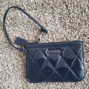 Coach Small Wristlet In Signature Leather